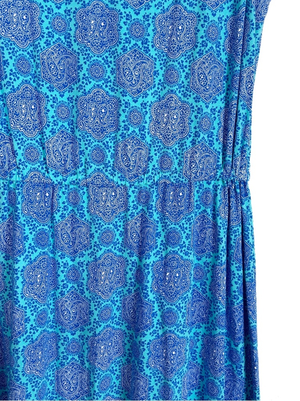 NWT Talbots maxi paisley print blue dress size M medium NEW - Picture 4 of 8